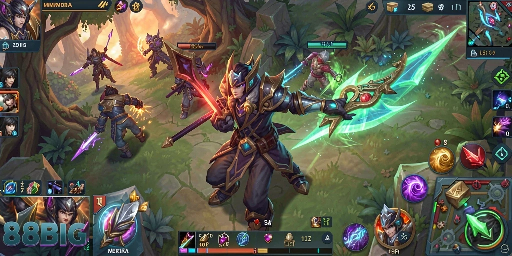 Screenshot gameplay MOBA seru di dalam 88BIG.
