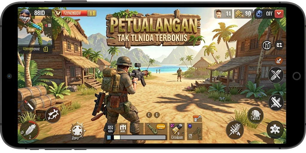 Tampak layar gameplay epic dari dunia terbuka 88ID.