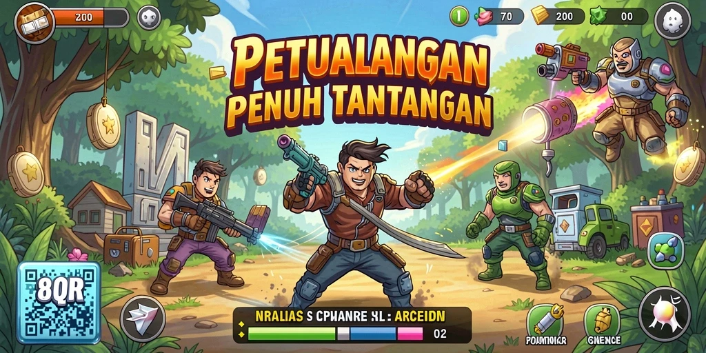 Gameplay intens dan penuh warna dari 8QR yang mengasyikkan.