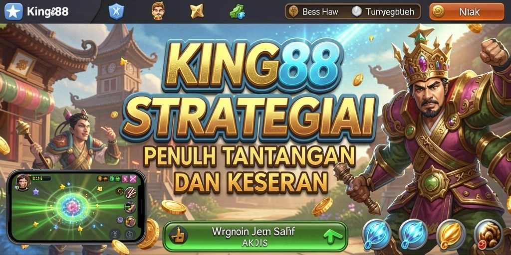 Tampilan gameplay KING88 yang menegangkan dengan aksi strategi yang intens.