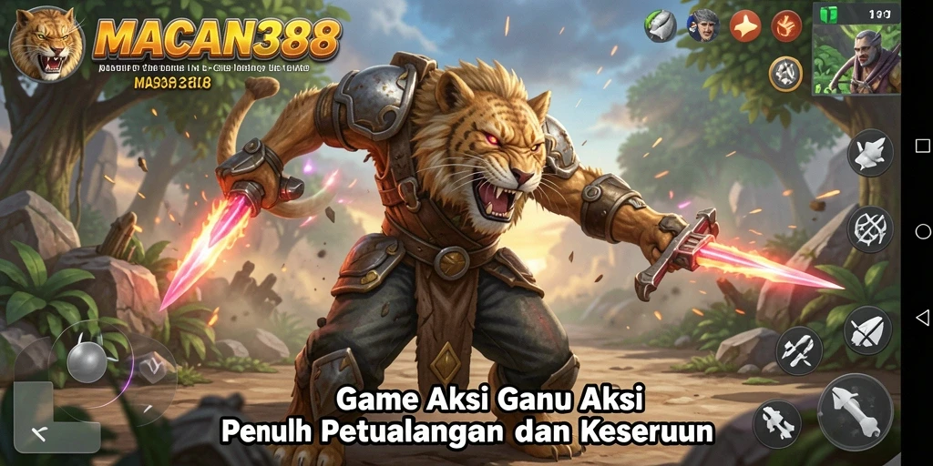 Tampilan gameplay aksi yang mendebarkan di MACAN388.