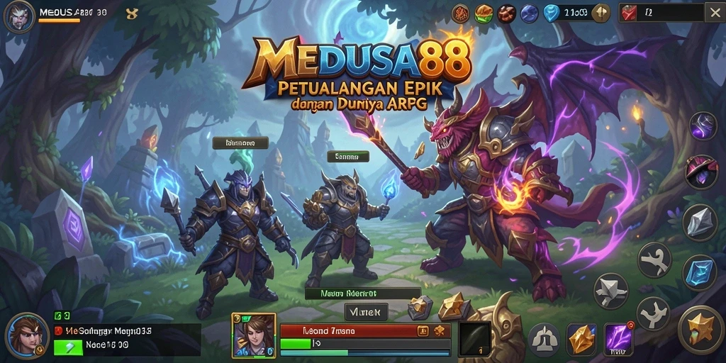 Tampilan gameplay MEDUSA88 yang menegangkan dan penuh aksi.