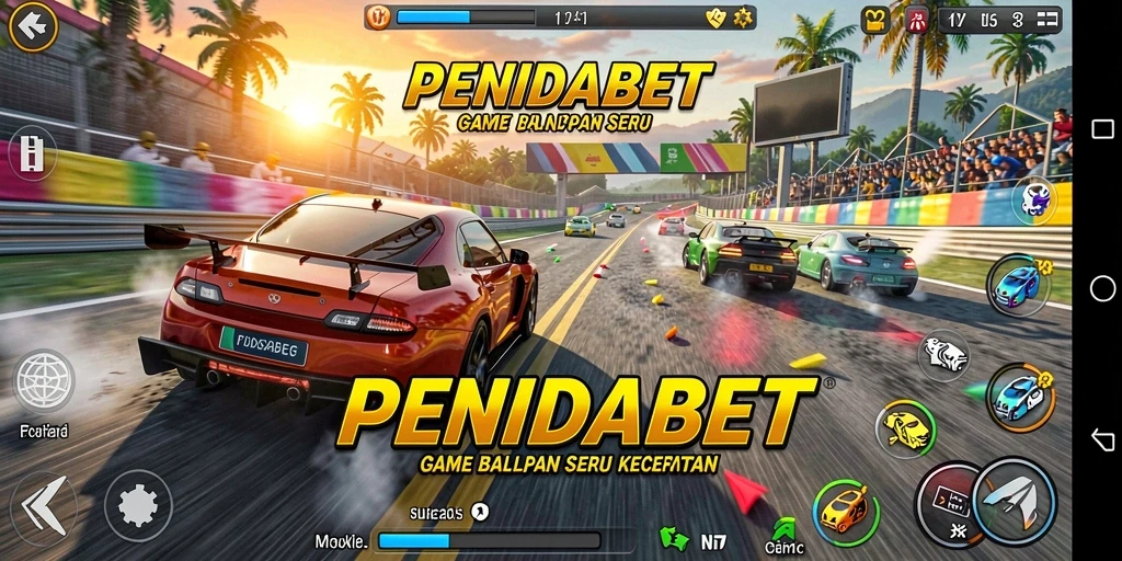 Tampilan gameplay balapan seru di PENIDABET.