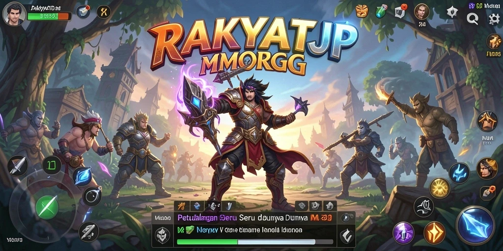 Screenshot menunjukkan pertempuran epik dalam gameplay RAKYATJP yang seru.