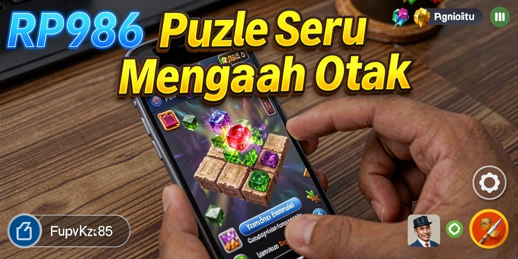 Screenshot utama RP886 menampilkan aksi permainan Puzzle yang menantang.