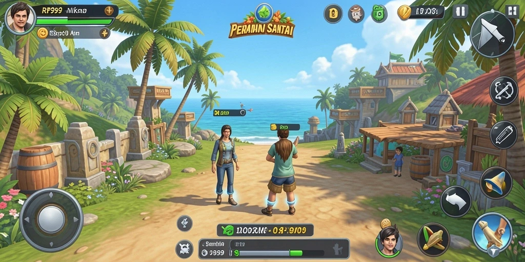 Tampilan gameplay RR999 yang menarik dan penuh warna.
