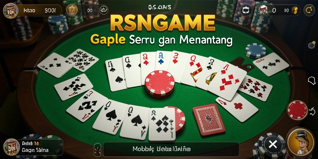 Gameplay seru Gaple di RSNGAME.