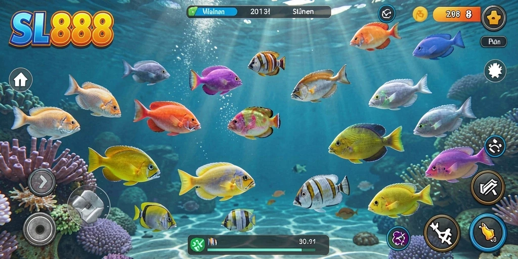 Tampilan menarik dengan gameplay Tembak Ikan yang seru.