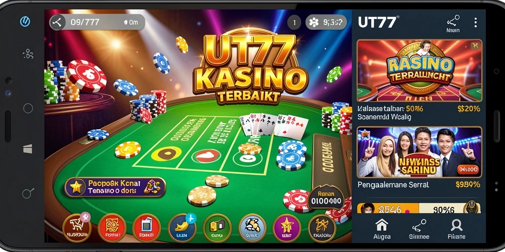Tampilan menarik dari gameplay Kasino yang mendebarkan di UT77.