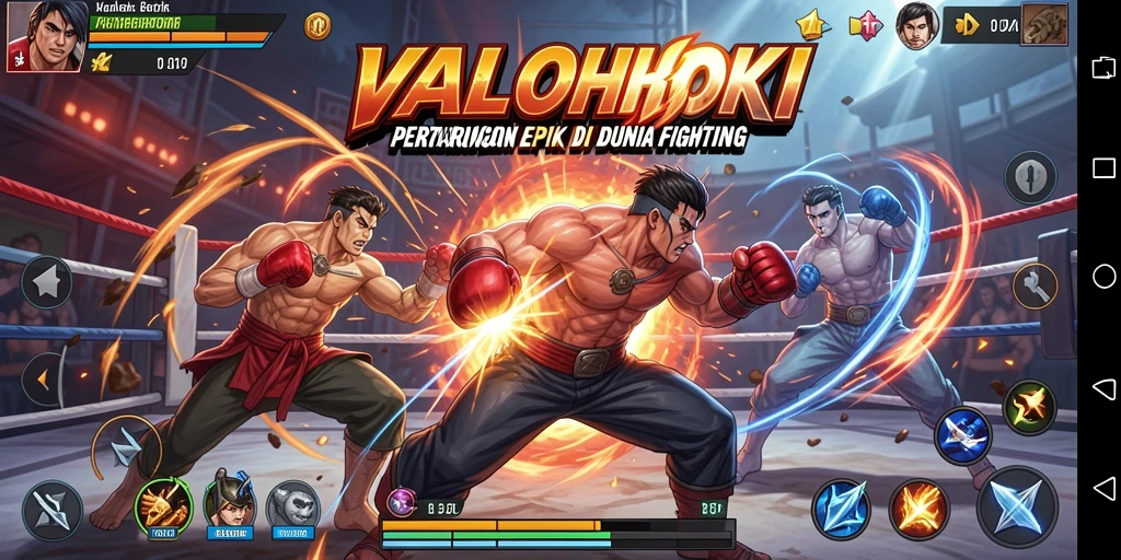 Screenshot VALOHOKI menampilkan pertarungan seru antara karakter yang kuat.
