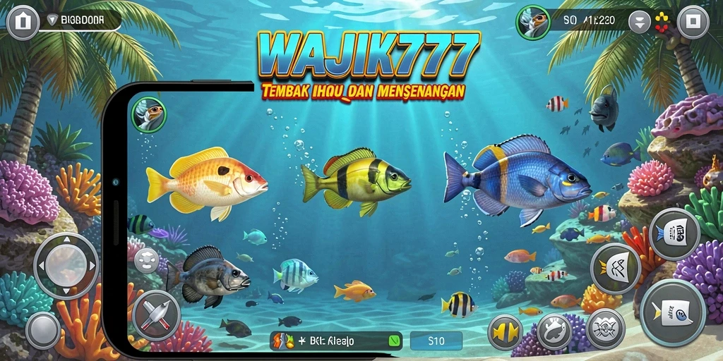 Tampilan gameplay Tembak Ikan yang seru di WAJIK777.