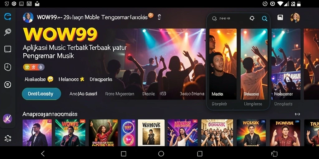 Screenshot gameplay WOW99 yang menarik dengan antarmuka musik interaktif.