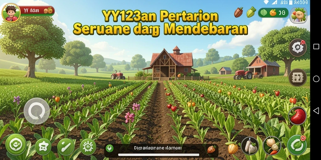 Tangkapan layar gameplay YY123 yang menampilkan aktivitas pertanian yang menarik.